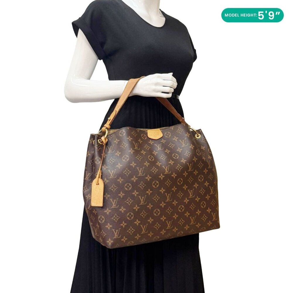 Louis Vuitton  Graceful MM Monogram Canvas Shoulder Bag Brown - Picture 2 of 16